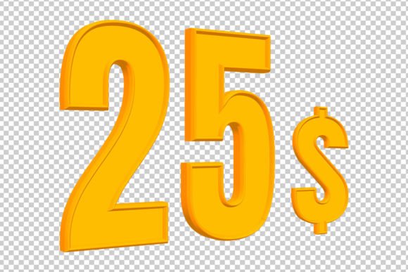 25 Dollar Price PNG 3D: Elevating Visual Merchandising and Digital Design