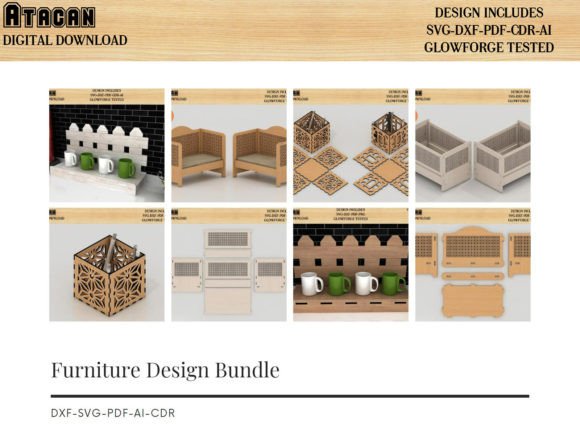 3D Doll House Miniature Furniture Bundle