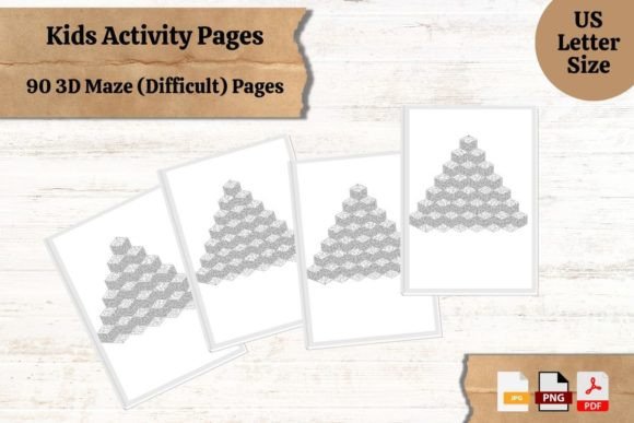 3D Maze Puzzle Pages: Difficult Skill Assets