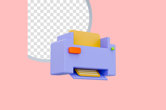 Cartoon Look Papers Printer Icon 3D: Elevating Digital Workspaces with Playful Professionalism