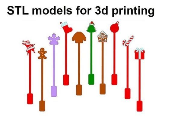 Christmas Drink Stirrers STL Files: Elevating Holiday Parties with Custom 3D Prints