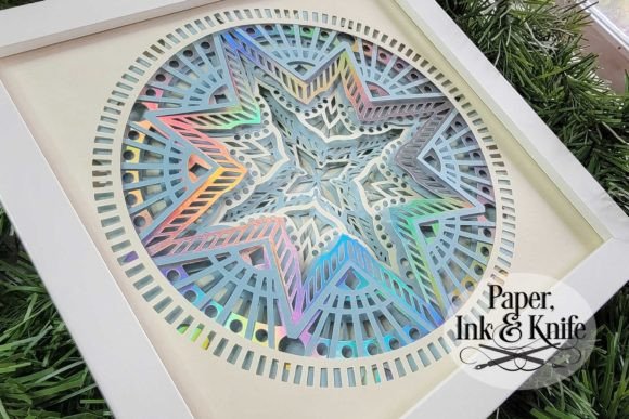 Christmas Star 3D Shadowbox Template Guide