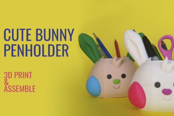 Cute Bunny Penholder: A Practical 3D Printing Project for Desk Organization