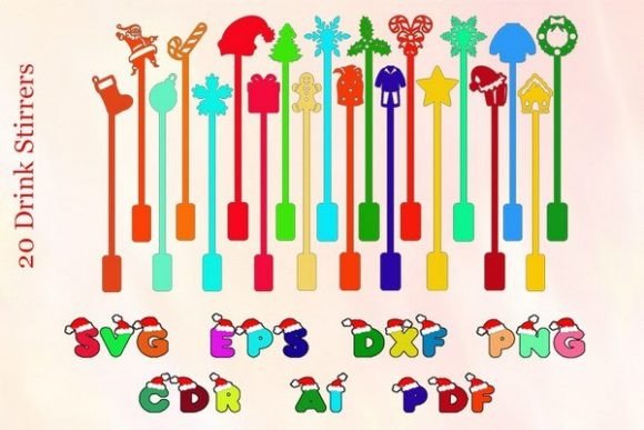 Elevating Holiday Hosting with Christmas Drink Stirrers SVG Files for Cricut
