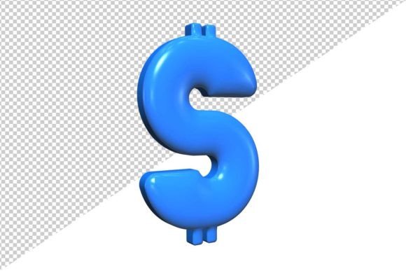 Elevating Merchandise and Digital Design with a High-Resolution Dollar Sign 3D Render Object