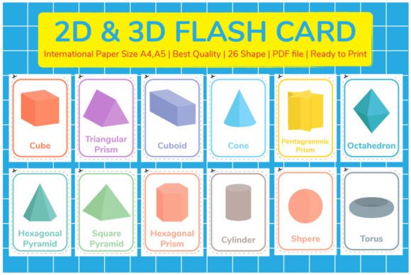 Evaluating 2D 3D Shape Flashcards for Early Geometry Education