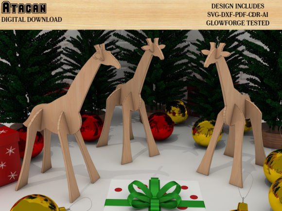 Evaluating 3D Giraffe Laser Files Animal Puzzle for Multi-Platform Fabrication