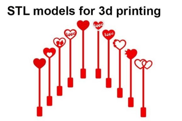 Evaluating the Bundle Valentine Stir Sticks STL File for Custom Event Decor