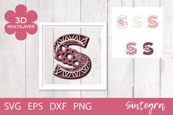 Exploring the Versatility of 3D Floral Letter S Mandala Layer SVG