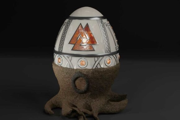 Fabergé Egg - Norse Symbols: Integrating Mythological Luxury into Digital Scenes