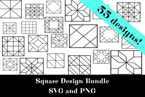 Geometric Square Design SVG PNG Bundle Guide