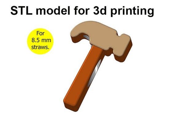 Hand Tool Hammer Straw Topper: Evaluating the Digital STL Option for Themed Events