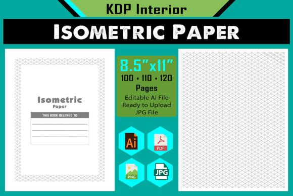 Isometric Graph Paper Book for Designers