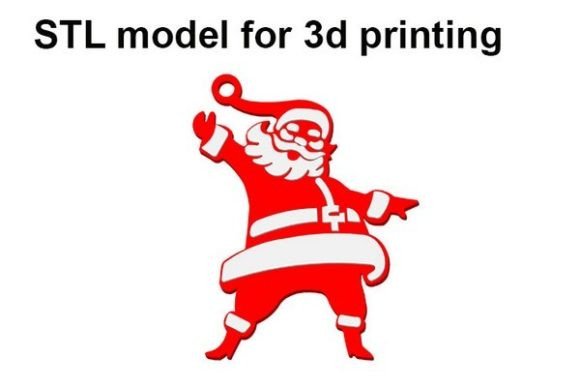 Keychain Christmas Santa Claus STL File Guide