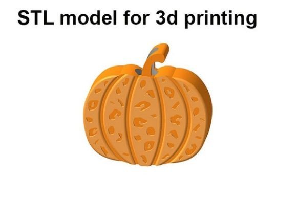 Leopard Pumpkin Straw Topper: 3D Print Halloween Decor