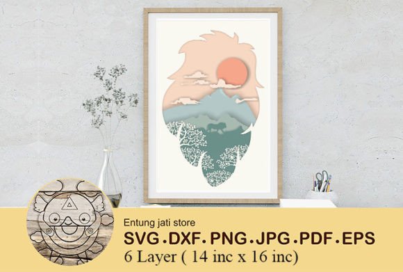 Lion Head Nature 3D SVG Design Asset