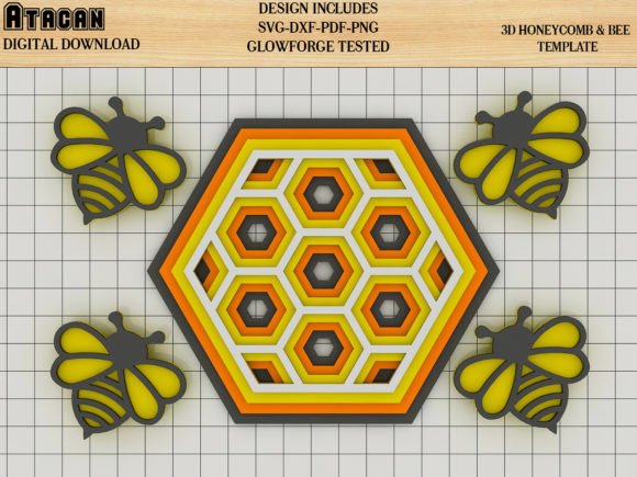 Mastering the 3D Bee SVG File and Layered Honeycomb Laser Design