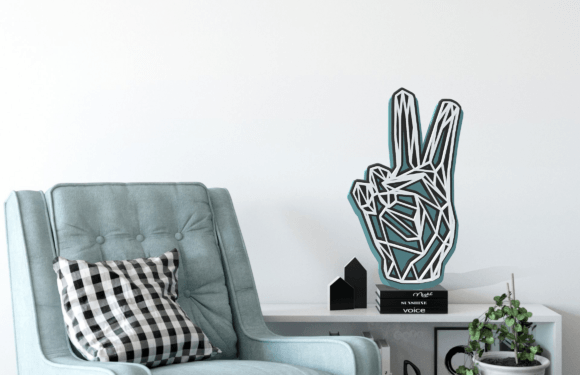 Peace Sign 3D Layered Cut File PDF SVG