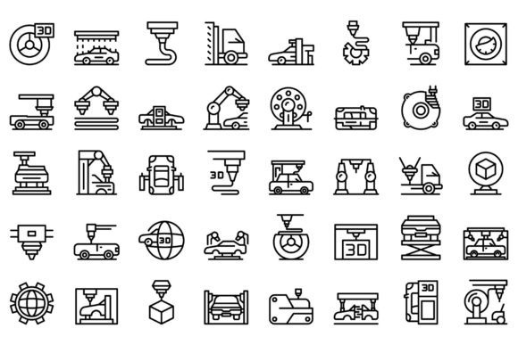 Understanding 3D Cars Printing Icons Set Outline Vectors: A Complete Guide for Modern Design