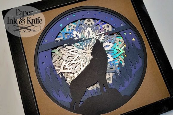 Wolf Moon Mandala 3D SVG Shadowbox: Strategic Crafting for Meaningful Gifting and Creative Business